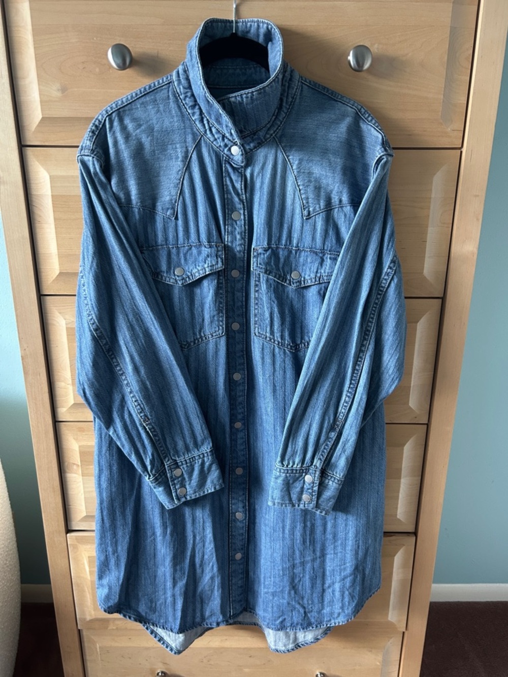 Universal Thread Western Denim Shirtdress - Picture 2 of 12